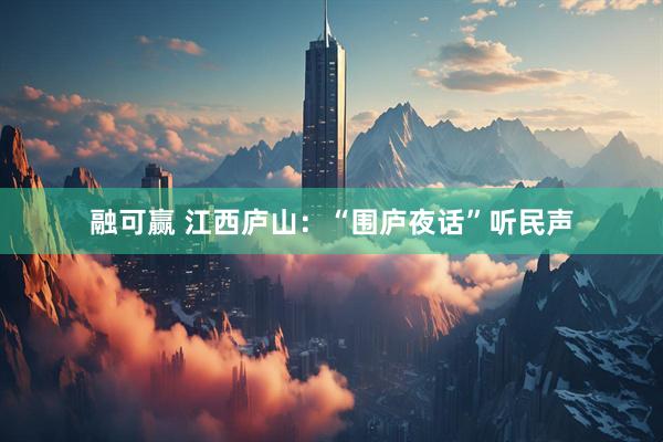 融可赢 江西庐山：“围庐夜话”听民声