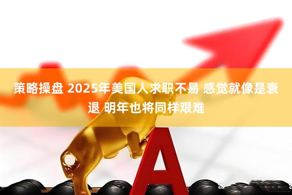 策略操盘 2025年美国人求职不易 感觉就像是衰退 明年也将同样艰难